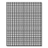 Black and White Black White Houndstooth Geometric Area Rug