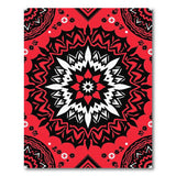 Bold Red Mandala Heritage Tribal Area Rug