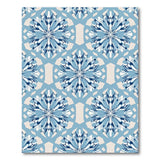Geometric Modern Teal Snowflake Geometric Area Rug