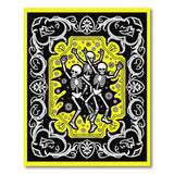 Dancing Skeletons Floral Area Rug