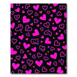Playful Pink Hearts Stars Scatter Rug