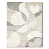 Modern Neutral Abstract Washable Area Rug - Low Pile & Non-Slip