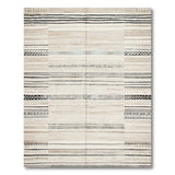 Beige Heritage Tribal Geometric Stripe Rug