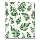 Green Green Palm Frond Pattern Area Rug