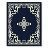 Traditional Persian Navy Ornate Floral Medallion Area Rug