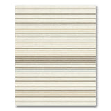Beige Neutral Horizontal Stripe Beige and Neutral Area Rug