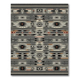 Bold Southwestern Geometric Black White Rug