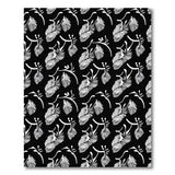 Black White Feather Branch Area Rug