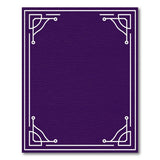 Purple Geometric Border Area Rug