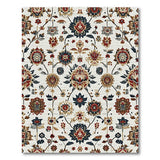 Navy Rust Floral Persian Area Rug