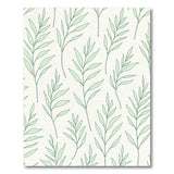 Boho Chic Mint Green Leaf Pattern Area Rug