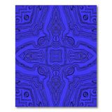 Deep Blue Geometric Mandala Area Rug
