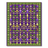 Purple Fleur-de-Lis Medallion Area Rug