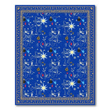Blue Egyptian Cats Hieroglyph Area Rug