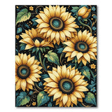 Multi-color and Patterns Golden Sunflowers Floral Area Rug