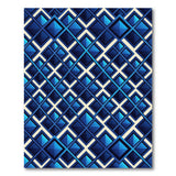 Blue and Teal Modern Blue Diamond Geometric Area Rug