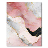 Multi-color and Patterns Pink Gold Vein Abstract Marble Area Rug