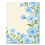 Cascading Blue Flowers Area Rug