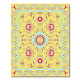 Multi-color and Patterns Vibrant Yellow Persian Floral Area Rug