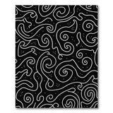Swirling Lines Black White Abstract Area Rug