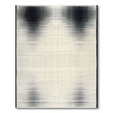 Black White Abstract Halftone Dot Area Rug