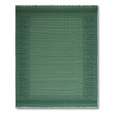 Green Textured Woven Fringe Area Rug