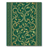 Emerald Green Golden Serpent Vine Area Rug