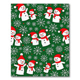 Festive Cartoon Snowmen Christmas Area Rug