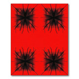 Bold Red Shatter Geometric Area Rug
