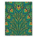 Vibrant Peacock Feather Area Rug