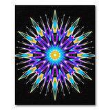 Vibrant Multi-Color Starburst Geometric Rug
