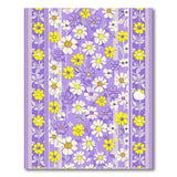 Vintage Purple Daisy Floral Area Rug