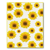 Vibrant Yellow Sunflower Scatter Area Rug