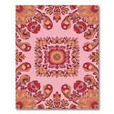Floral Vintage Pink Floral Medallion Area Rug