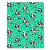 Playful Dancing Skeletons Cartoon Area Rug
