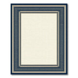 Blue and Teal Ornate Navy Blue Persian Border Area Rug