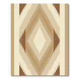 Brown Tan Southwestern Diamond Area Rug
