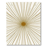 Gold and Silver Gold Sunburst Geometric Area Rug