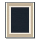 Beige Framed Black Area Rug