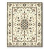 Multi-color and Patterns Ivory Persian Medallion Area Rug
