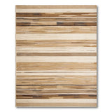 Brown and Tan Beige Tan Striped Woven Area Rug