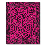 Pink Leopard Zebra Print Area Rug