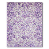 Floral Vintage Elegant Purple Floral Vintage Area Rug