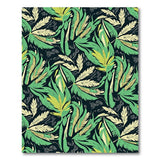 ODIKA Tropical Botanical Leaf Washable Rug - Low Pile Non-Slip Area Rug