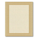 Beige Area Rug with Ornate Gold Borders