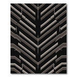 Black and White Distressed Grey Diagonal Stripe Area Rug