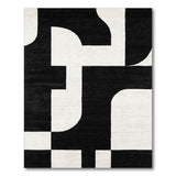 Bold Black White Geometric No. 16 Area Rug