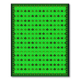 Geometric Modern Vibrant Green Shamrock Clover Area Rug