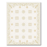 Gold and Silver Ornate Gold Mandala Cream Area Rug