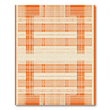 Bold Orange Grid Plaid Area Rug